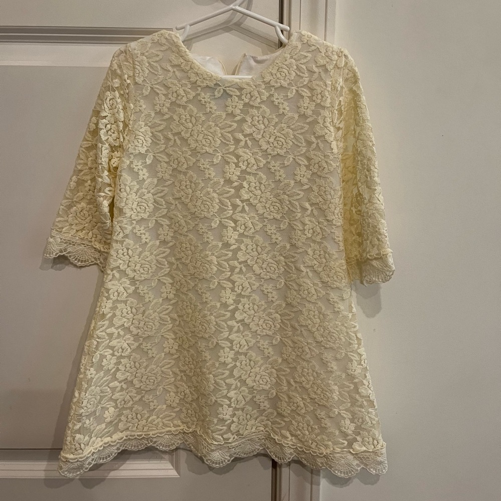 Ivory lace dress for little girl